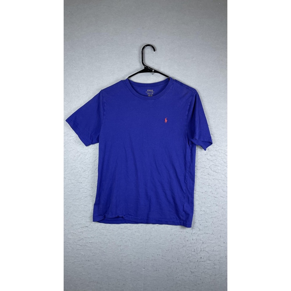 Polo Ralph Lauren Shirt Boys‎ Large Blue Crewneck Pony Logo Casual Tee Cotton